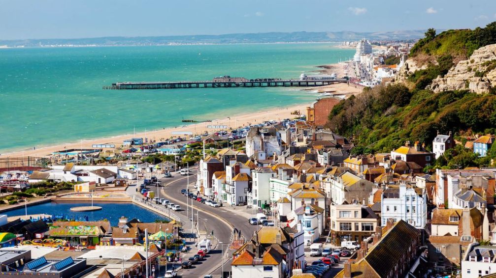 View of Hastings, United Kingdom.